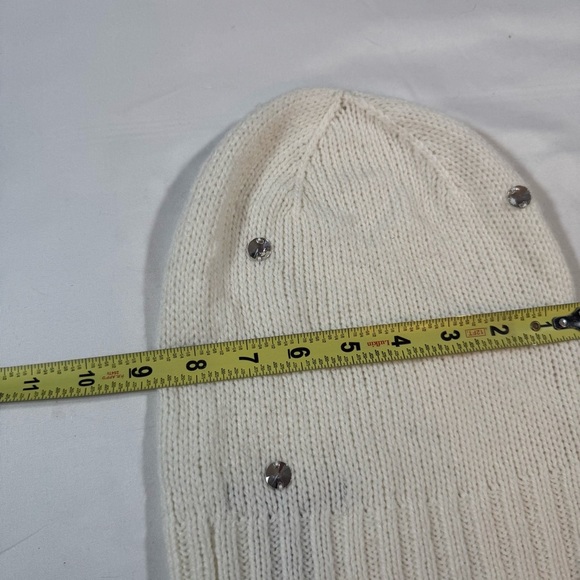 Victoria's Secret White Knit Beanie with Silver Accents - Picture 6 of 6